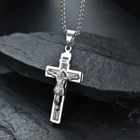 Punk Streetwear Cross Stainless Steel Alloy Gold Plated Silver Plated Men's Pendant Necklace main image 3