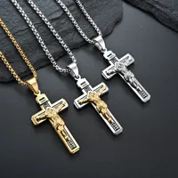 Punk Streetwear Cross Stainless Steel Alloy Gold Plated Silver Plated Men's Pendant Necklace main image 1