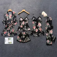 Women's Sexy Leaf Flower Polyester Printing Shorts Sets Pants Sets main image 1