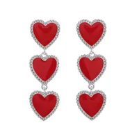 Vintage Alloy Drop Oil Love Long Earrings Nhhn155512 sku image 3