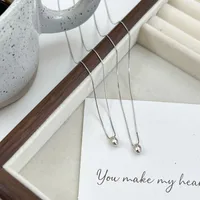 925 Sterling Silver Plating Water Droplets Necklace main image 2