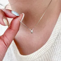 925 Sterling Silver Plating Water Droplets Necklace main image 3