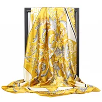 Women's Elegant Retro Printing Polyester Silk Scarf main image 3
