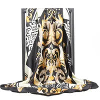 Women's Elegant Retro Printing Polyester Silk Scarf main image 1