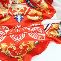 Women's Elegant Retro Printing Polyester Silk Scarf main image 4