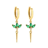 1 Pair Sweet Geometric Plating Inlay Copper Zircon 18k Gold Plated Earrings main image 2