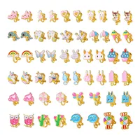 1 Set Cartoon Style Geometric Cartoon Enamel Alloy Ear Studs main image 1