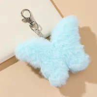 Cute Butterfly Imitation Fur Unisex Bag Pendant Keychain main image 3