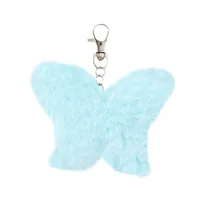 Cute Butterfly Imitation Fur Unisex Bag Pendant Keychain main image 5