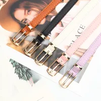 Cute Sweet Simple Style Solid Color Pu Leather Alloy Plating Women's Leather Belts main image 2