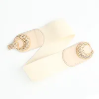 Basic Solid Color Woven Fabric Women's Woven Belts sku image 1