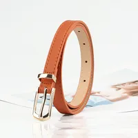 Cute Sweet Simple Style Solid Color Pu Leather Alloy Plating Women's Leather Belts sku image 4