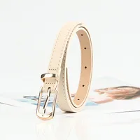 Cute Sweet Simple Style Solid Color Pu Leather Alloy Plating Women's Leather Belts sku image 6