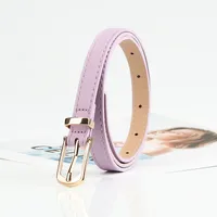 Cute Sweet Simple Style Solid Color Pu Leather Alloy Plating Women's Leather Belts sku image 2