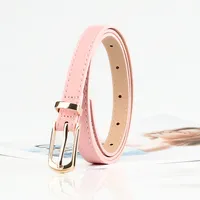 Cute Sweet Simple Style Solid Color Pu Leather Alloy Plating Women's Leather Belts sku image 3