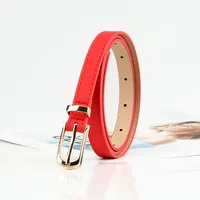 Cute Sweet Simple Style Solid Color Pu Leather Alloy Plating Women's Leather Belts sku image 5