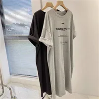 Casual Letter Midi Dresses Polyester Printing Regular Dress Midi Dress Dresses sku image 6
