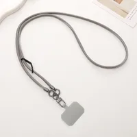 Simple Style Solid Color Pu Leather Knitting Chain Mobile Phone Chain main image 4