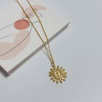304 Stainless Steel Copper 18K Gold Plated Classic Style Plating Inlay Portrait Zircon Pendant Necklace main image 6
