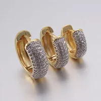 Simple Style Circle Copper Zircon 18K Gold Plated Earrings main image 8