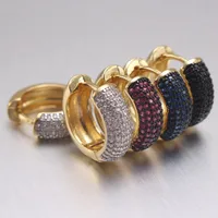 Simple Style Circle Copper Zircon 18K Gold Plated Earrings main image 9