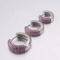 Simple Style Circle Copper Zircon 18K Gold Plated Earrings main image 2