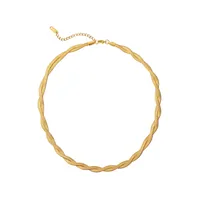 Stainless Steel 18K Gold Plated Vintage Style Plating Solid Color Necklace main image 5