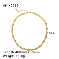Stainless Steel 18K Gold Plated Vintage Style Plating Solid Color Necklace sku image 1