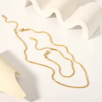 304 Stainless Steel 18K Gold Plated IG Style Plating Solid Color Bracelets Necklace main image 3