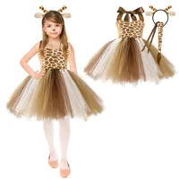 Princess Animal Leopard Nylon Girls Clothing Sets sku image 21
