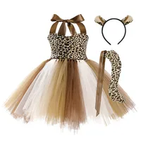 Princess Animal Leopard Nylon Girls Clothing Sets main image 1