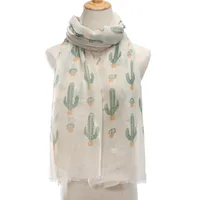Women's Streetwear Cactus Polyester Printing Scarf main image 2