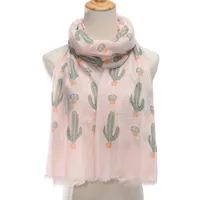 Women's Streetwear Cactus Polyester Printing Scarf main image 5