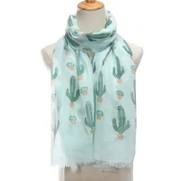 Women's Streetwear Cactus Polyester Printing Scarf main image 1