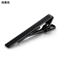 Tie Clip Copper Stainless Steel Electrophoresis Color Navy Blue Dark Blue Men's Silver Black And Golden Gift Box sku image 13