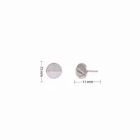 1 Pair Simple Style Round Plating Sterling Silver Ear Studs sku image 1