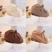 Girl's Ig Style Casual Solid Color Flower Beret Hat main image 10