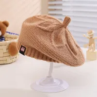 Girl's Ig Style Casual Solid Color Flower Beret Hat main image 5