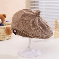 Girl's Ig Style Casual Solid Color Flower Beret Hat main image 6