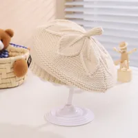 Girl's Ig Style Casual Solid Color Flower Beret Hat main image 8