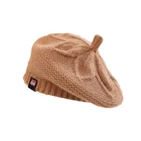 Girl's Ig Style Casual Solid Color Flower Beret Hat main image 9