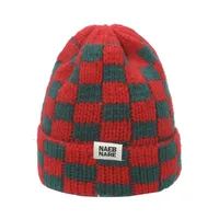 Unisex Elegant Basic Plaid Eaveless Wool Cap main image 3
