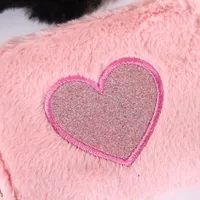 Women's Heart Shape Plush Zipper Coin Purses main image 3