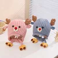 Children Unisex Casual Cute Deer Wool Cap main image 3