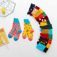 Women's Cartoon Style Animal Fruit Cotton Crew Socks A Pair main image 1