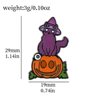 Cartoon Style Cute Funny Clown Ghost Skull Alloy Stamping Stoving Varnish Plating Unisex Brooches sku image 12