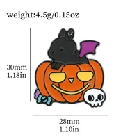 Cartoon Style Cute Funny Clown Ghost Skull Alloy Stamping Stoving Varnish Plating Unisex Brooches sku image 20