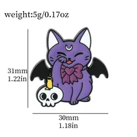 Cartoon Style Cute Funny Clown Ghost Skull Alloy Stamping Stoving Varnish Plating Unisex Brooches sku image 18