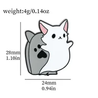 Cartoon Style Cute Funny Clown Ghost Skull Alloy Stamping Stoving Varnish Plating Unisex Brooches sku image 11