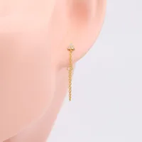 1 Pair 925 Sterling Silver Printing Drop Earrings main image 2